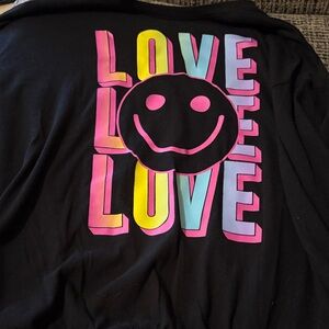 Place Black Tee with Colorful Love Graphic